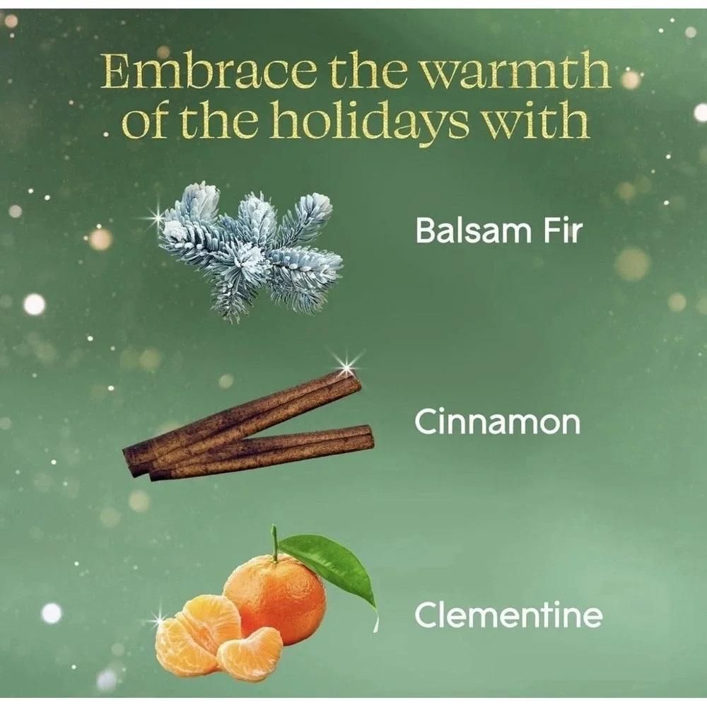 2-2 Pk Balsam & Spruce Scented Wick‎ Glass Jar Candle, Air Freshener